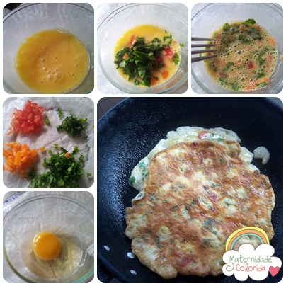omelete com vegetais